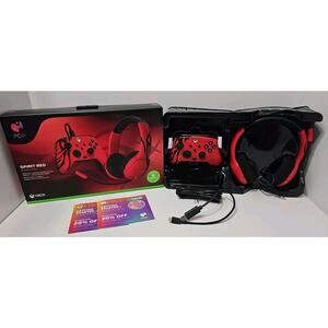 PDP Spirit Red Bundle: Advanced Wired Controller & Wired Headset *OPEN NEW*